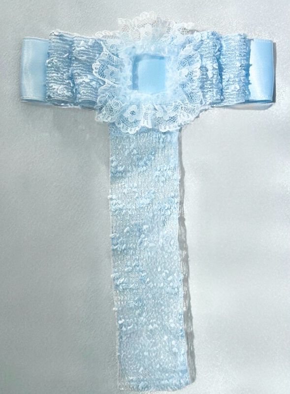 Fringe/Lace Blue Tie