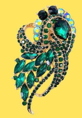 Green Diamond Brooch 