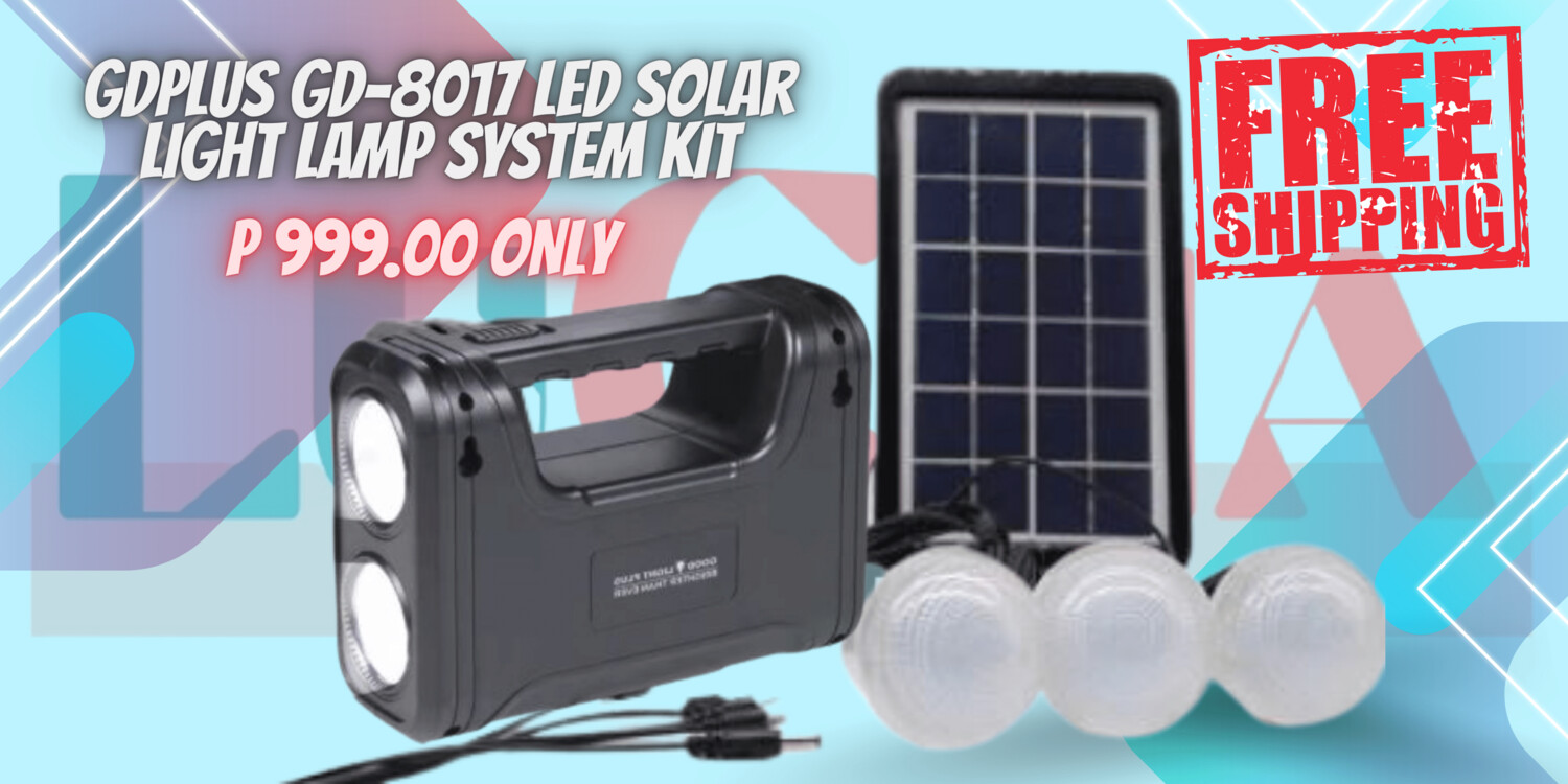 GDPLUS GD-8017 LED Solar Light Lamp System Kit