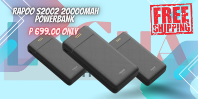 (ORIGINAL)Rapoo S2002 20000mAh Powerbank( BLACK ONLY)