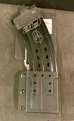 12G Kydex Customs Magazine Pouch with stainless steel drop Leg mount fits Typhoon/Tigris/etc. Style magazines