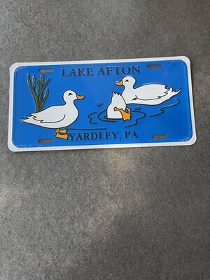 Car License Plate: Lake Afton