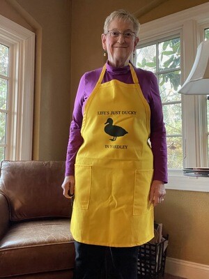 Apron, Long Adult: Yellow- Life's Just Ducky in Yardley