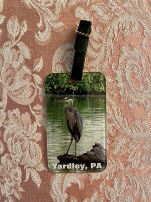 Luggage Tag: Great Blue Heron, Yardley, PA