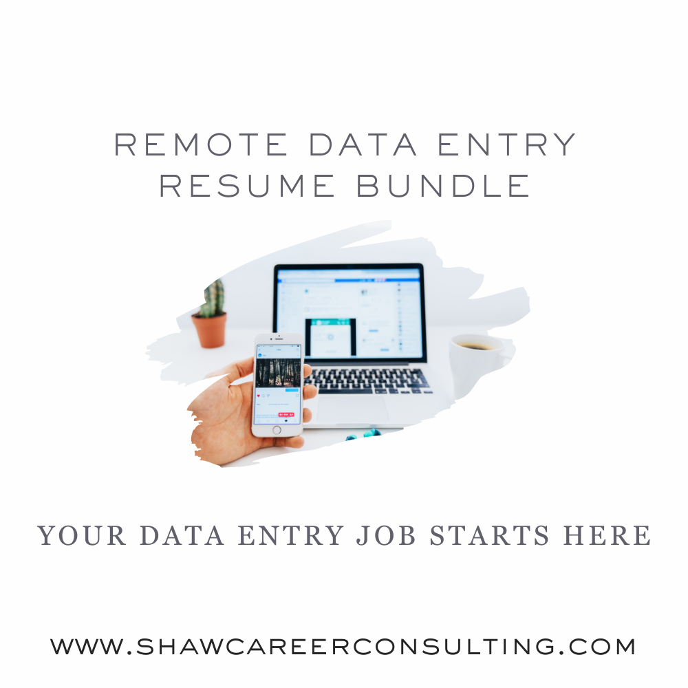 Remote Data Entry Resume Bundle