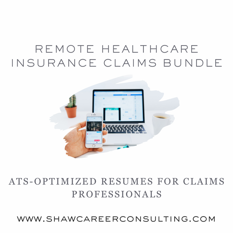 Remote Healthcare Claims Resume Bundle