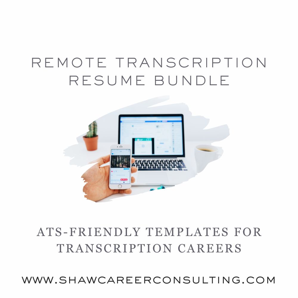 Remote Transcription Resume Bundle