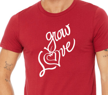 Grow Love T-shirt--Red