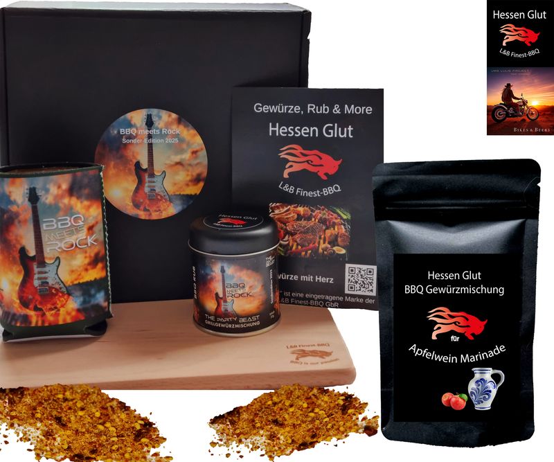 Hessen Glut "BBQ meets Rock 2025" Partygrill-Box für Apfelwein-Freunde