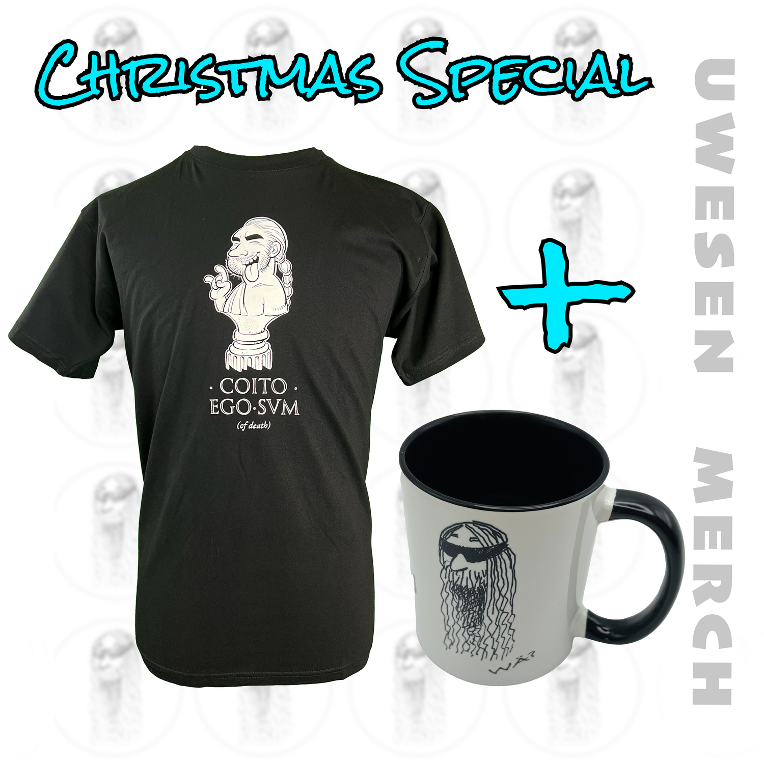 Christmas Special: Das Uwesen T-Shirt - COITO EGO SUM (of death) + Das Uwesen Wä?-Tasse