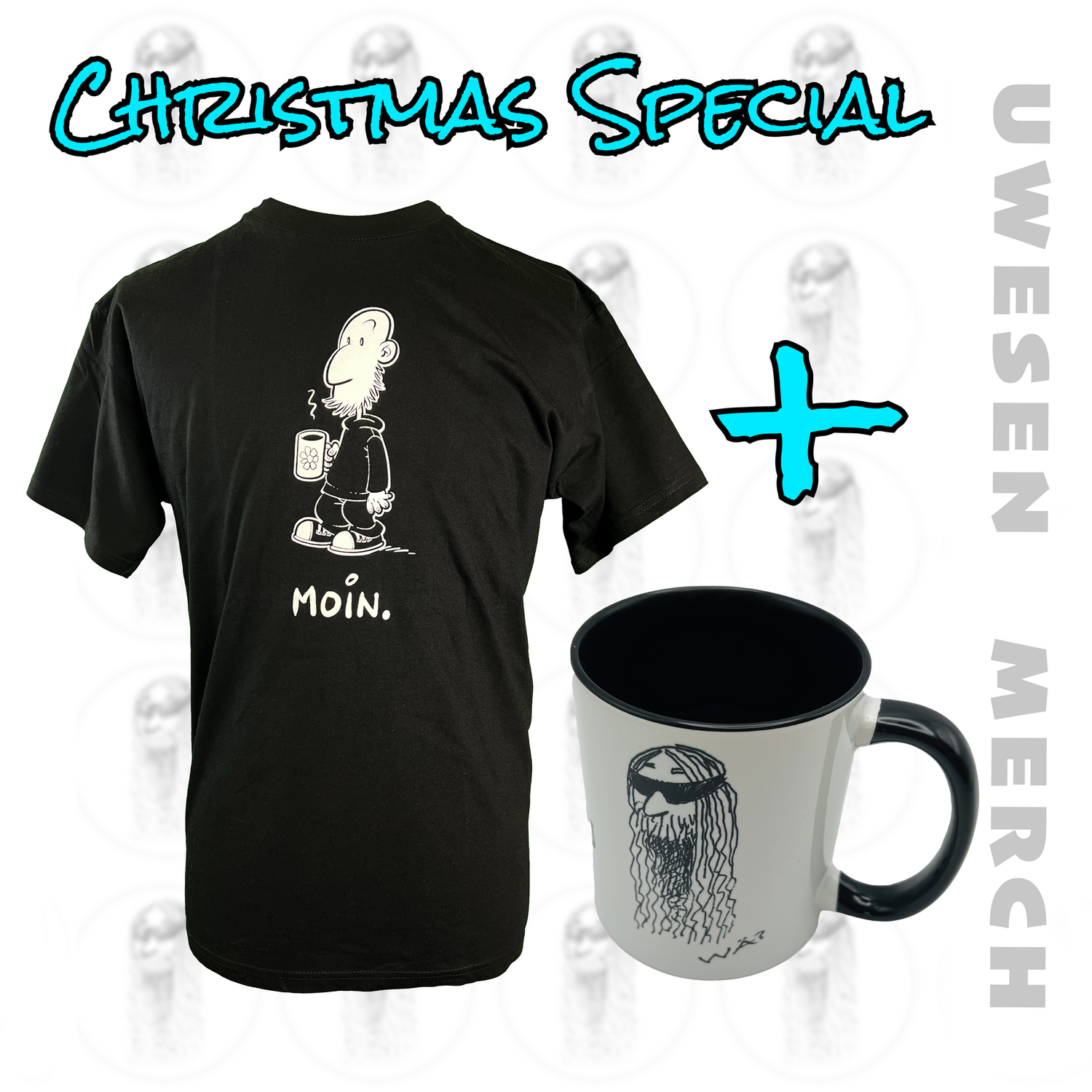 Christmas Special: Spröno T-Shirt - Moin. + Das Uwesen Wä?-Tasse