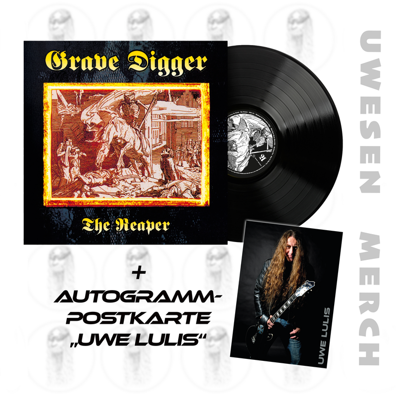 Grave Digger - Album "The Reaper" (LP) inkl. signierte Autogrammkarte "Uwe Lulis"