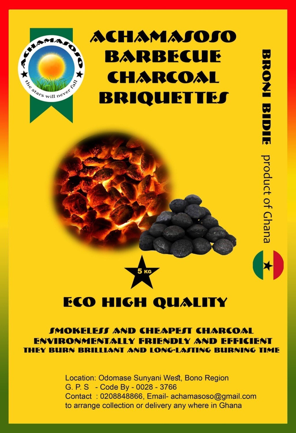 Barbecue Charcoal Briquettes  -Weight, kg 50