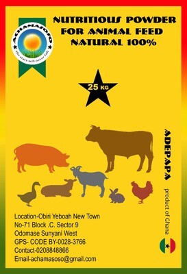 Achamasoso Nutritious Powder for animal feed 25 kilos