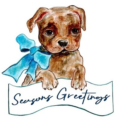 Puppy Christmas Card