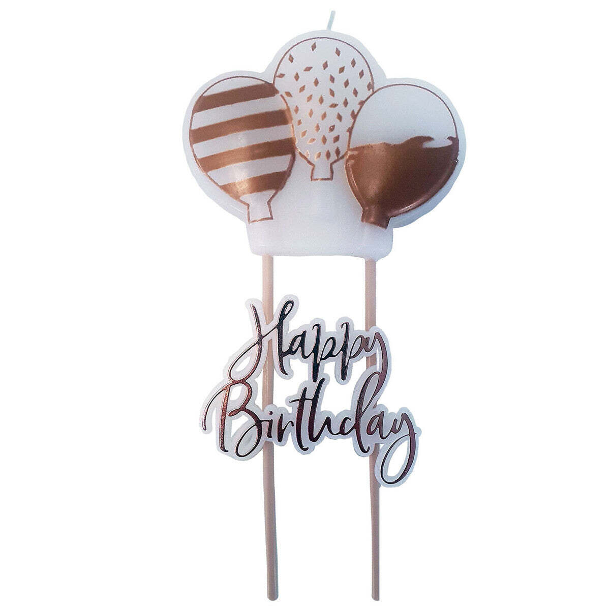 Rose Gold Birthday Pick Candle