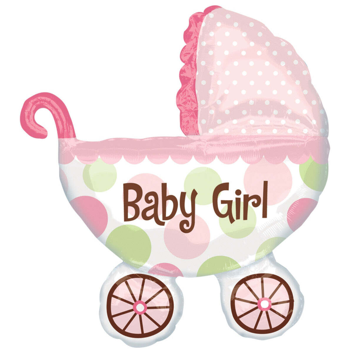 Baby Buggy Girl Foil Balloon 28 X 31in