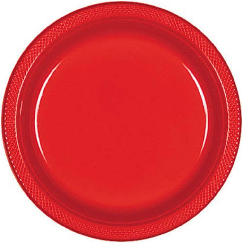 APPLE RED 10 INCH PLATE 20 PCS IN PACK