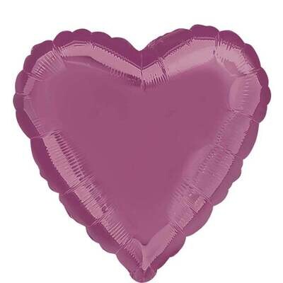 Metallic Lavender Heart Foil Balloon 18in