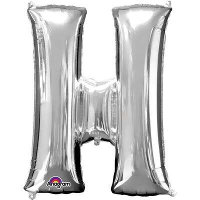 H SILVER LETTER FOIL LARGE BALLOON F/B