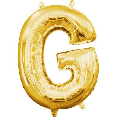 Letter G Gold Mini Shape Foil Balloon 16in