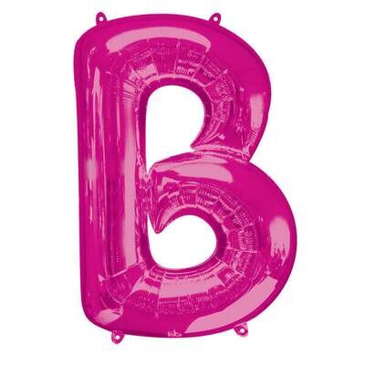 B PINK LETTER FOIL LARGE BALLOON F/B
