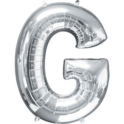 G SILVER LETTER FOIL LARGE BALLOON F/B