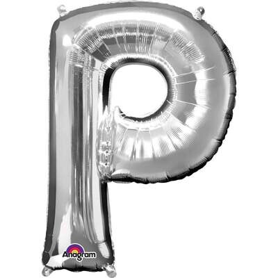 P SILVER LETTER FOIL LARGE BALLOON F/B