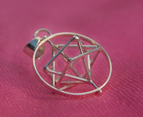 Merkaba Pendant Silver Circle