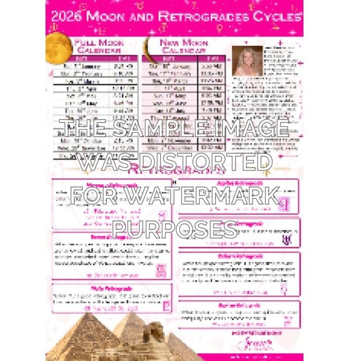 2026 Moon and Retrograde Chart