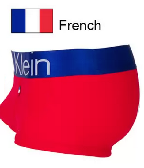Calvin Klein (Франция) - мужские трусы-боксеры цветов флага франции