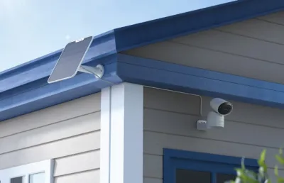 Battery powered cameras with solar panels