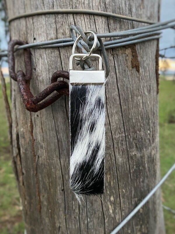 Hair on hide key fobs