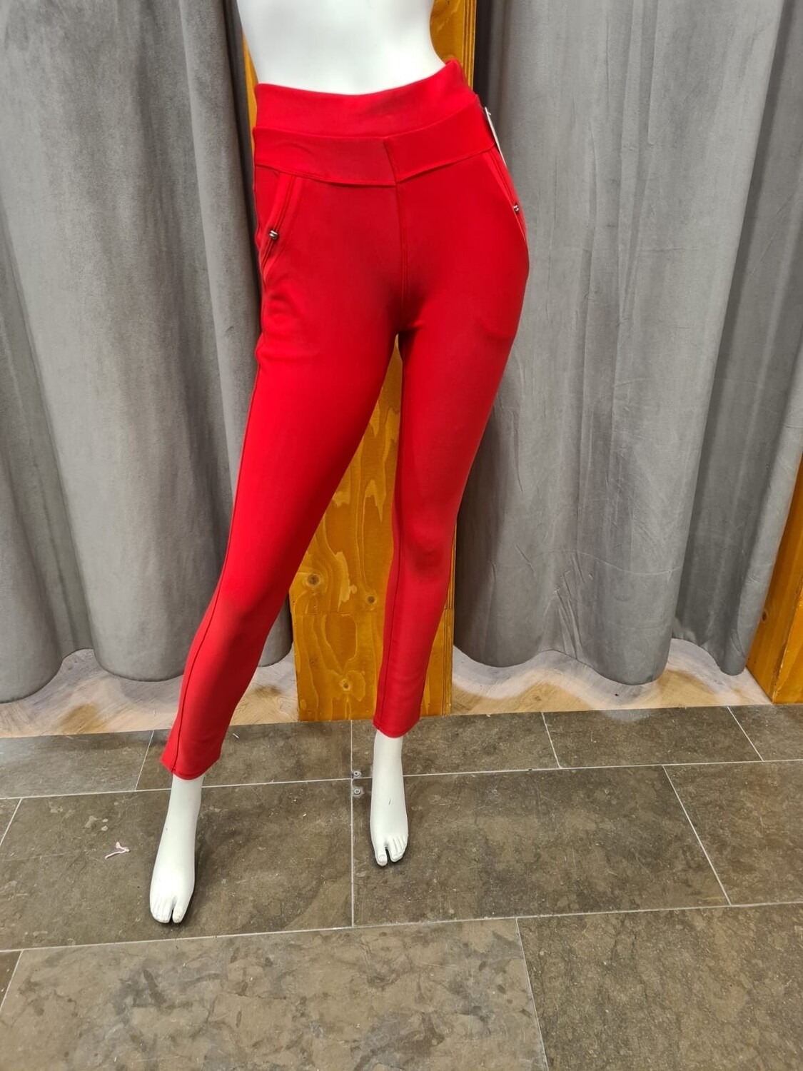 Comfortbroek kleur spiced coral