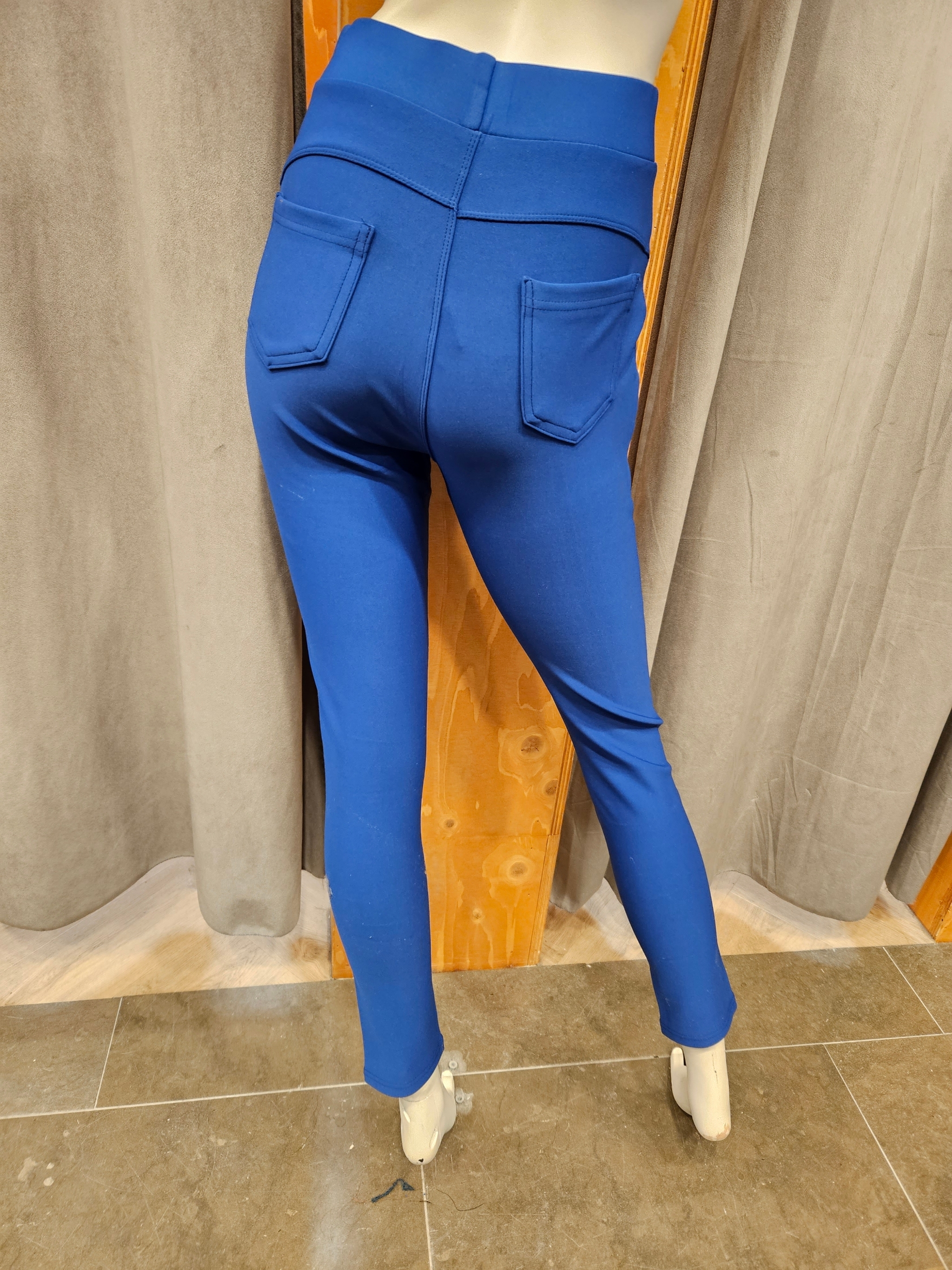 Comfortbroek kleur kobalt blauw(surf the web)