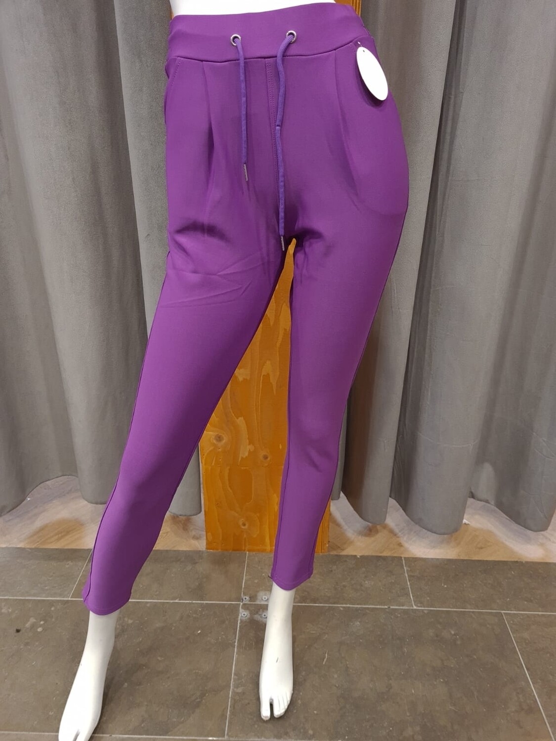 Comfortbroek touwtje kleur sparkling grape
