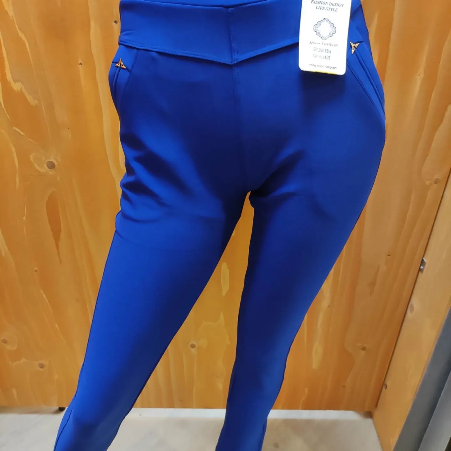 comfortbroek kleur royal blauw