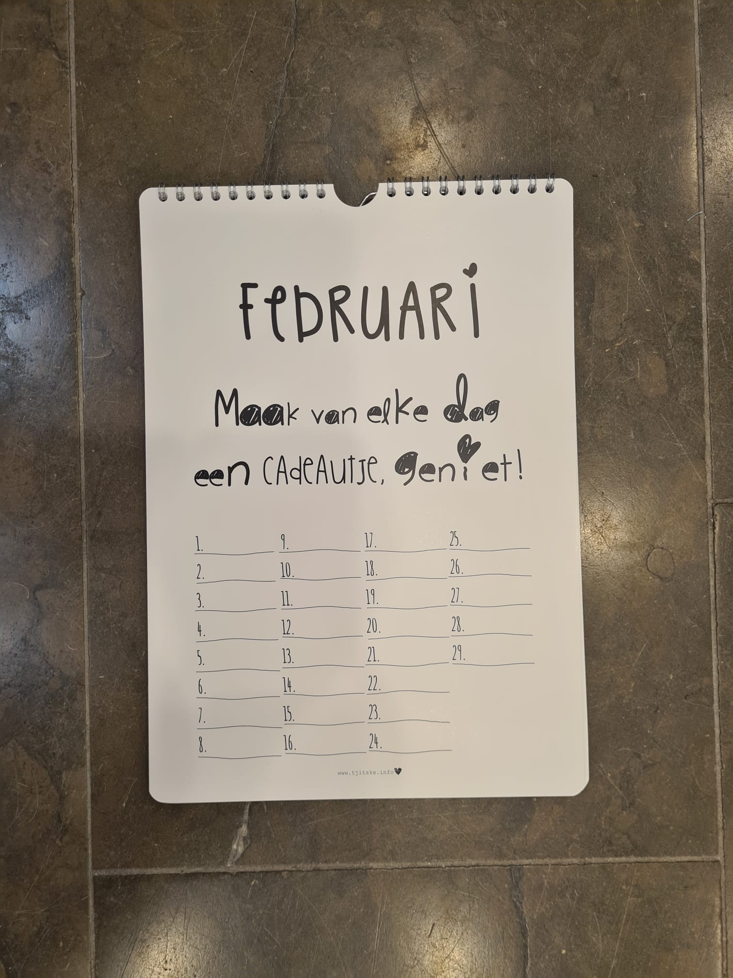 Kalender met de leukste teksten