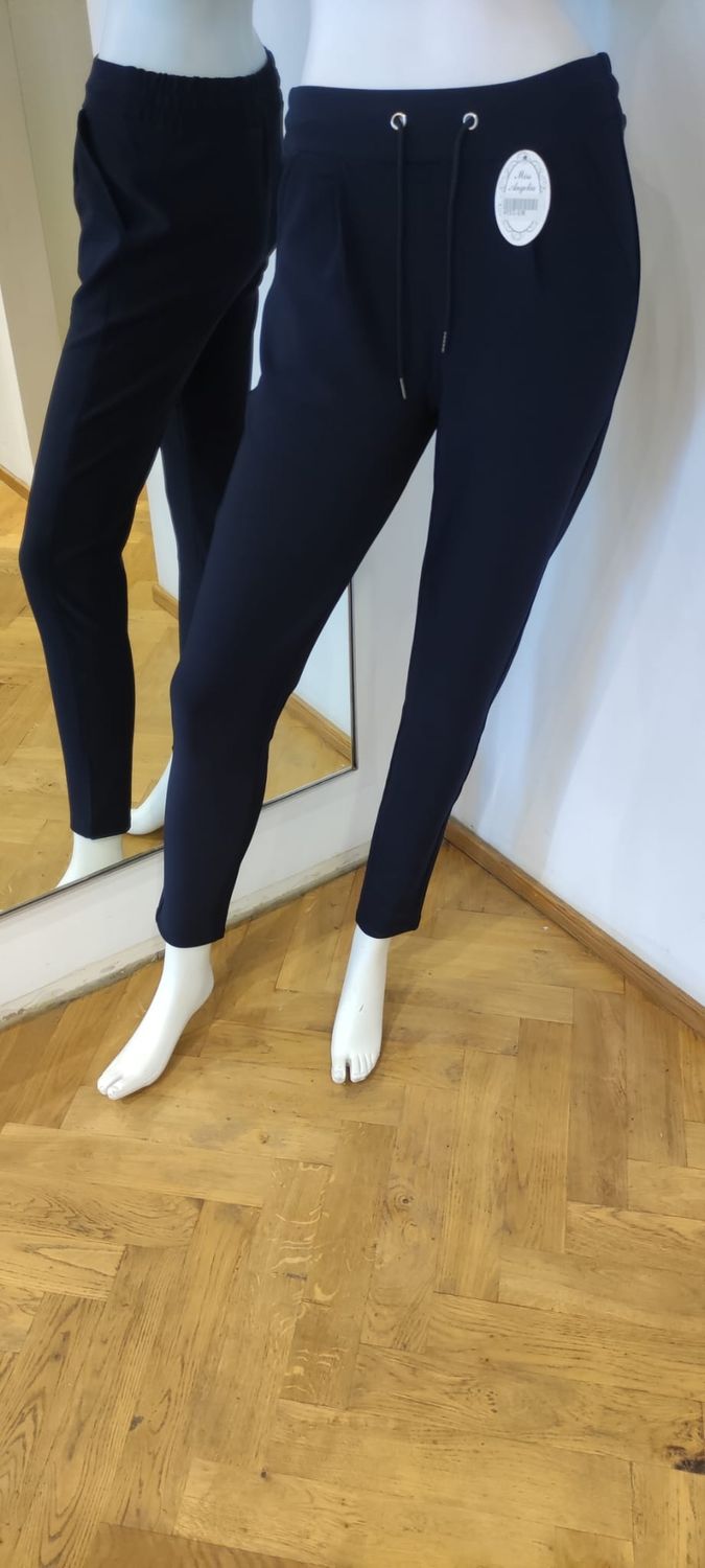 comfortbroek touwtje navy