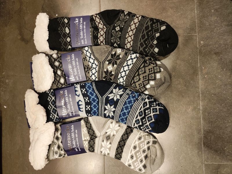 Heren home socks ijspegel en hert one size 41-46