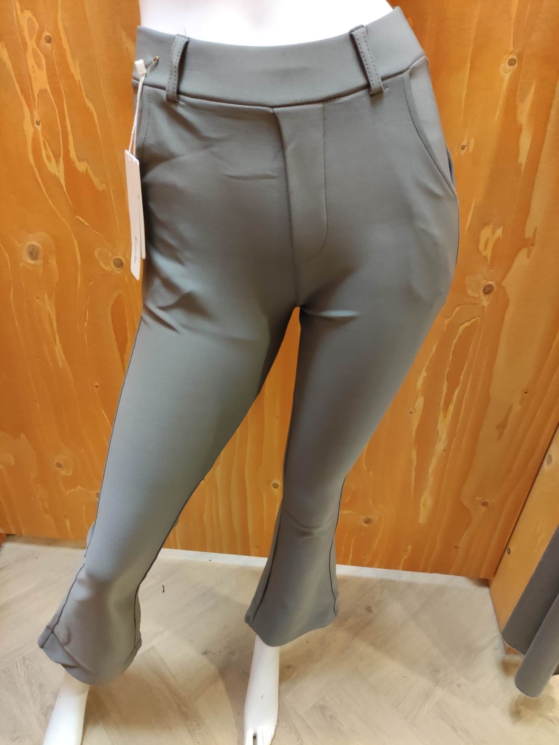 comfortbroek flair kleur grijs