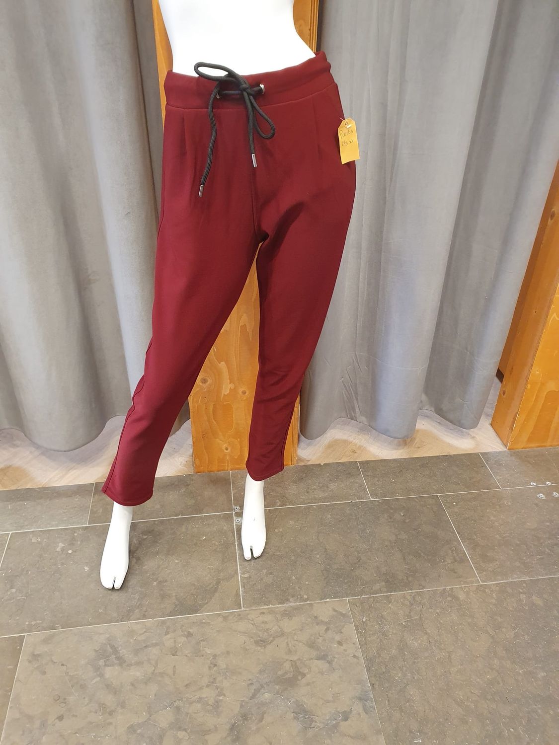 comfortbroek zomer touwtje bordeaux