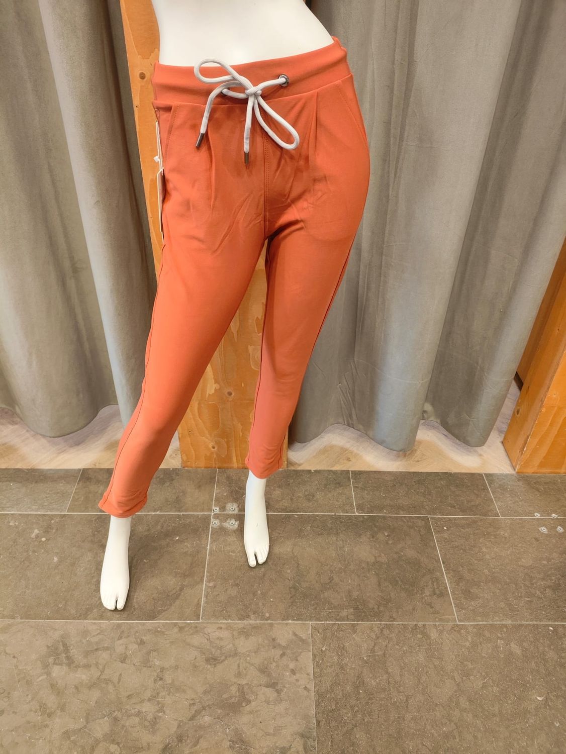 comfortbroek zomer touwtje roest bruin(maten)