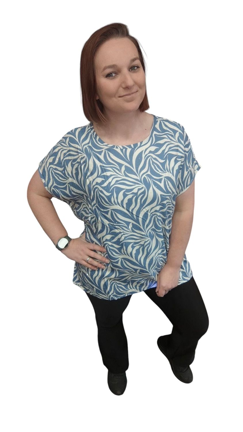 Katoene zebra top ceren s/m l/xl