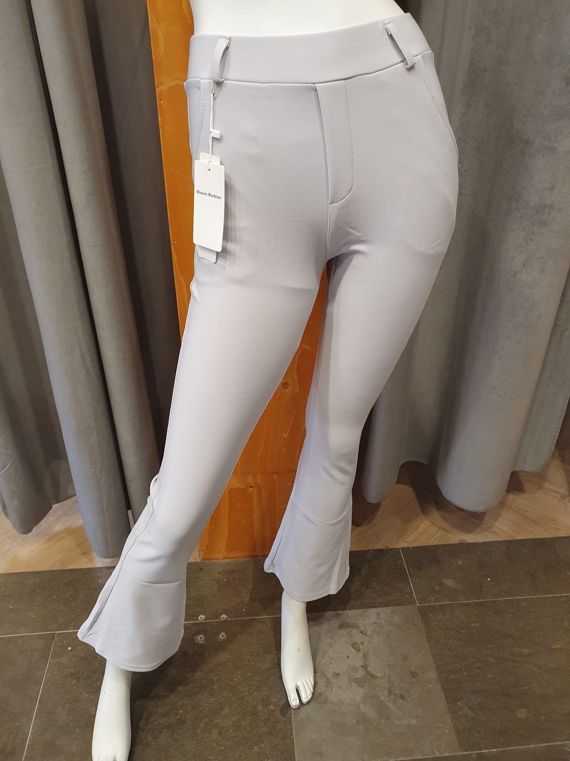 SALE comfortbroek flair lichtgrijs (maten)