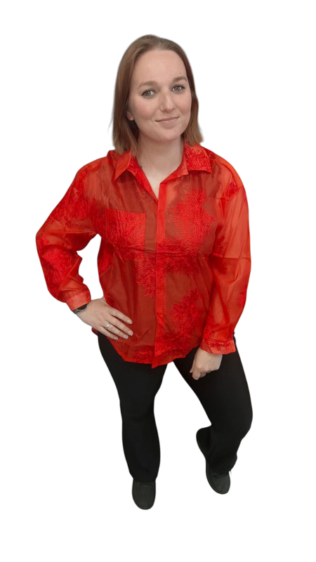 SALE Blouse fleur s/m l/xl