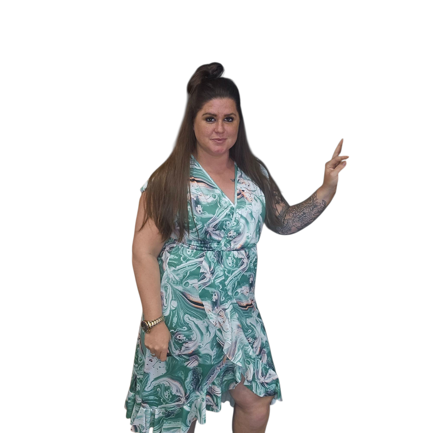 fenna overslag jurk one size