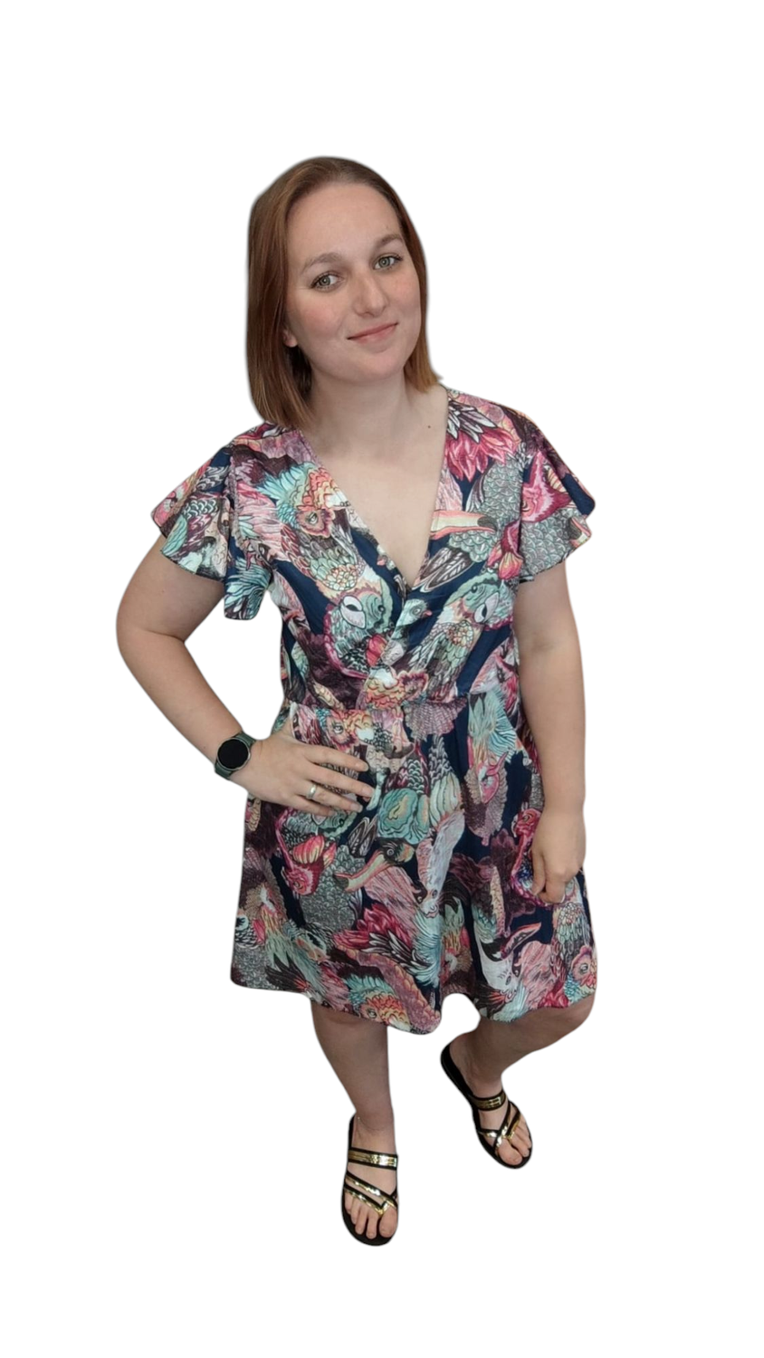 zomer jurkje gina maten m/l xl/xxl