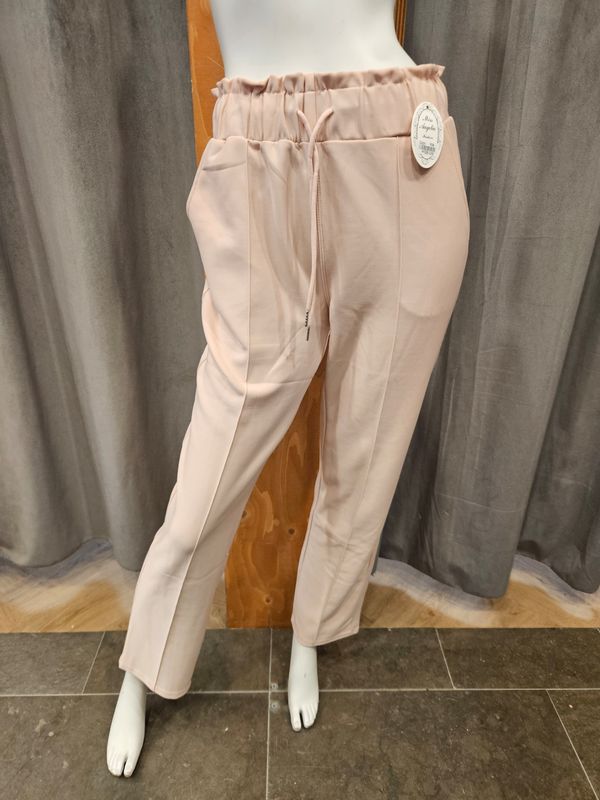 comfortbroek wideleg pantalon oud roze( maten)