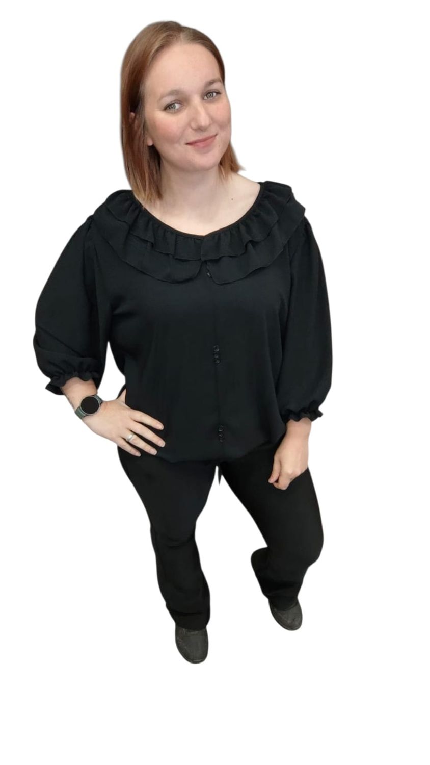 Top Johanna one size 38/46 (zwart & roze)